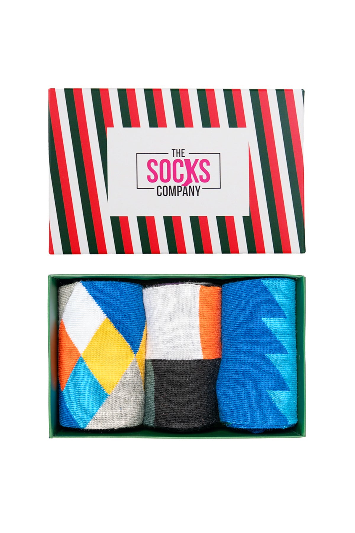 Men's Colorful 3 Pack Crew Socks