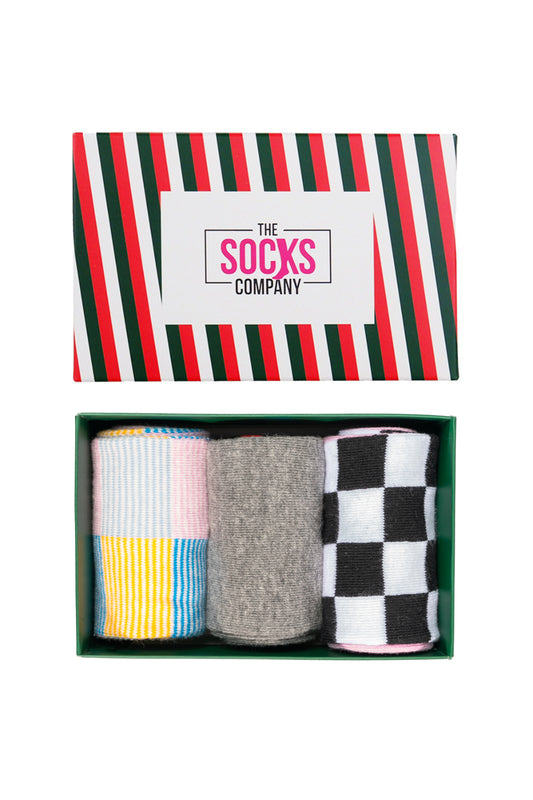 Women's Colorful 3 Pack Crew Socks